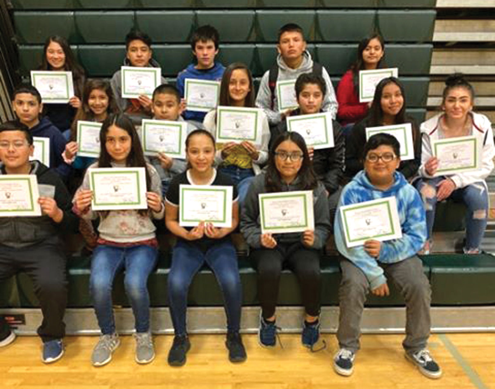 Sierra Vista Middle School October Students of the Month